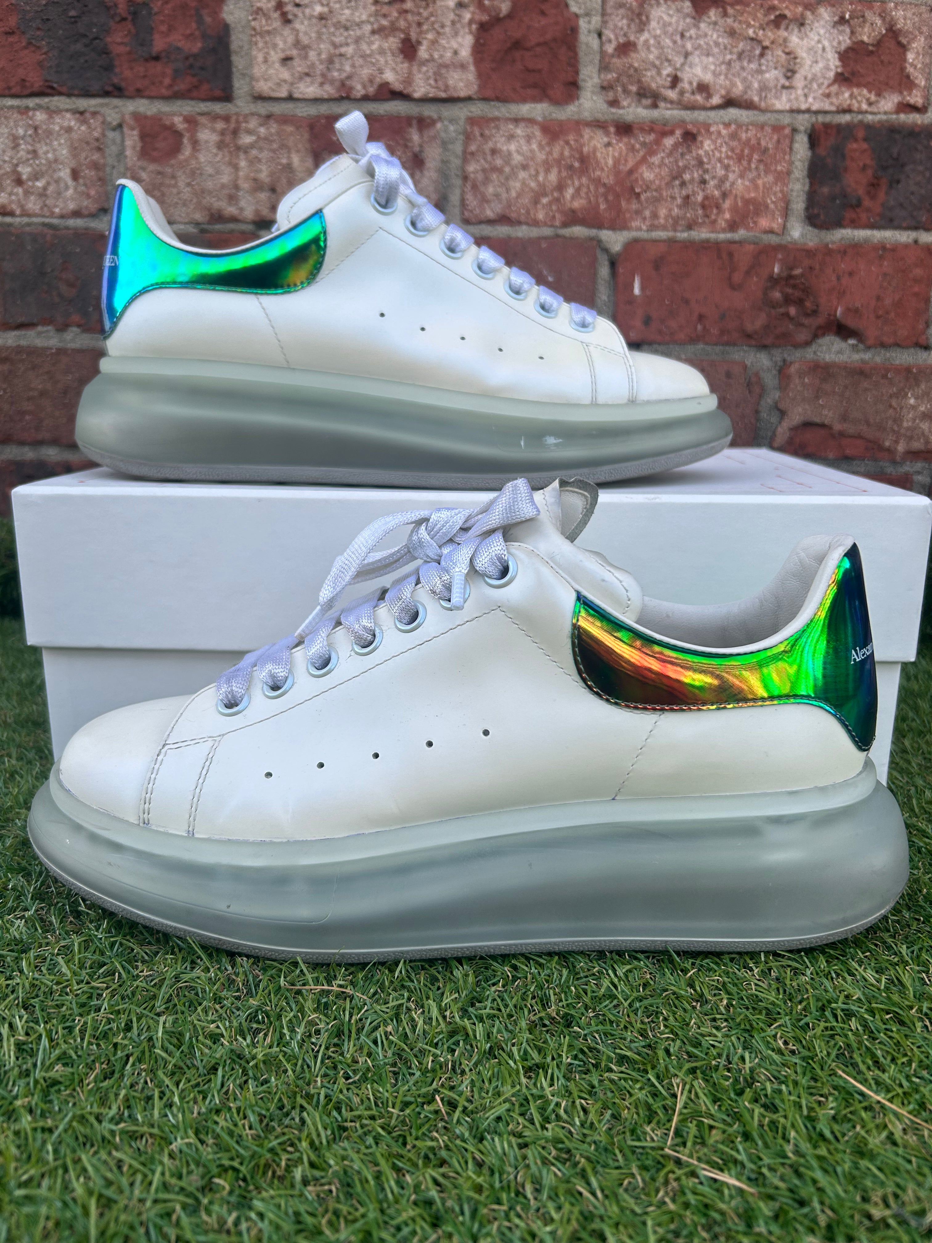 Alexander McQueen Oversized White Iridescent Tap